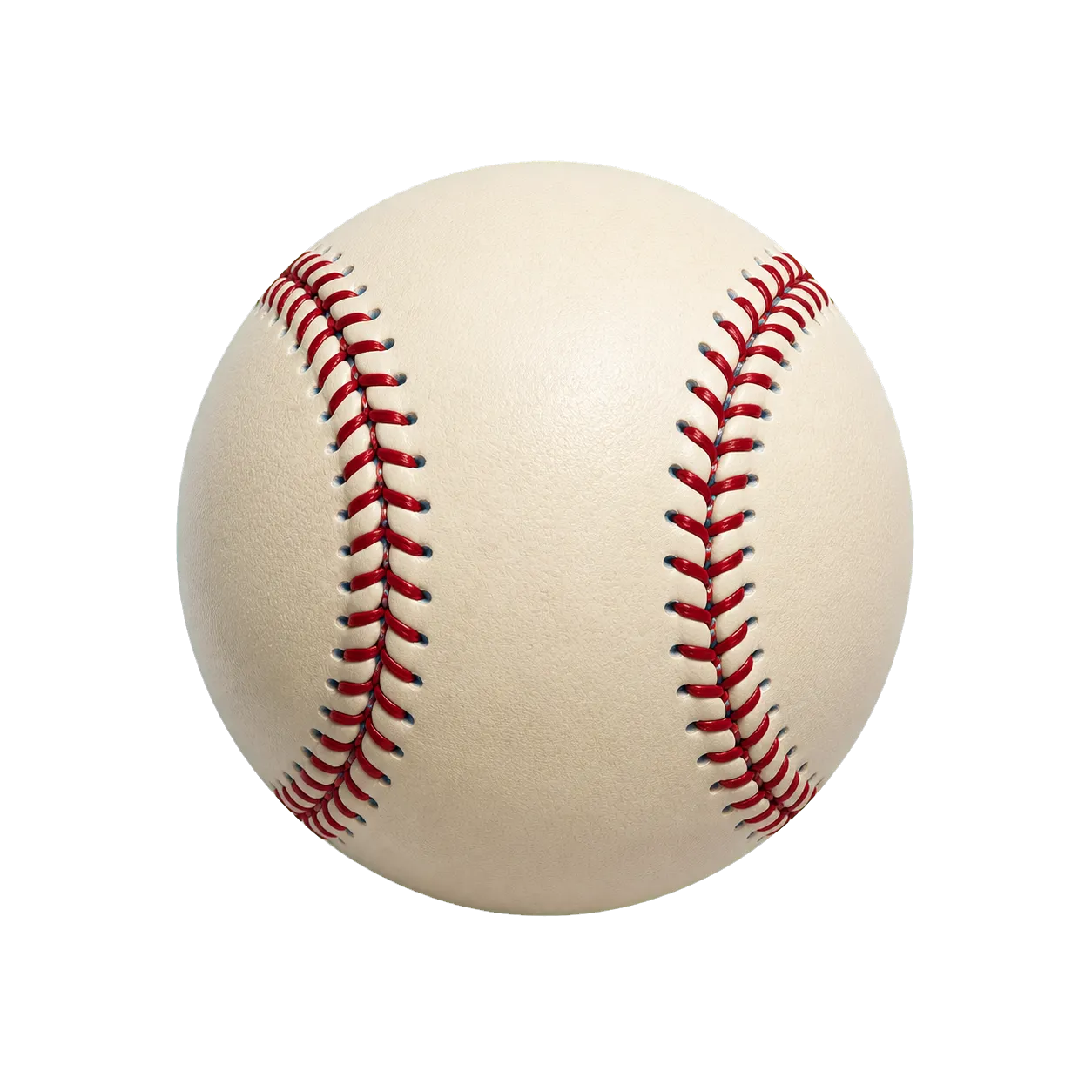 3D-honkbal die langs de drie onderdelen van het sportprofiel beweegt