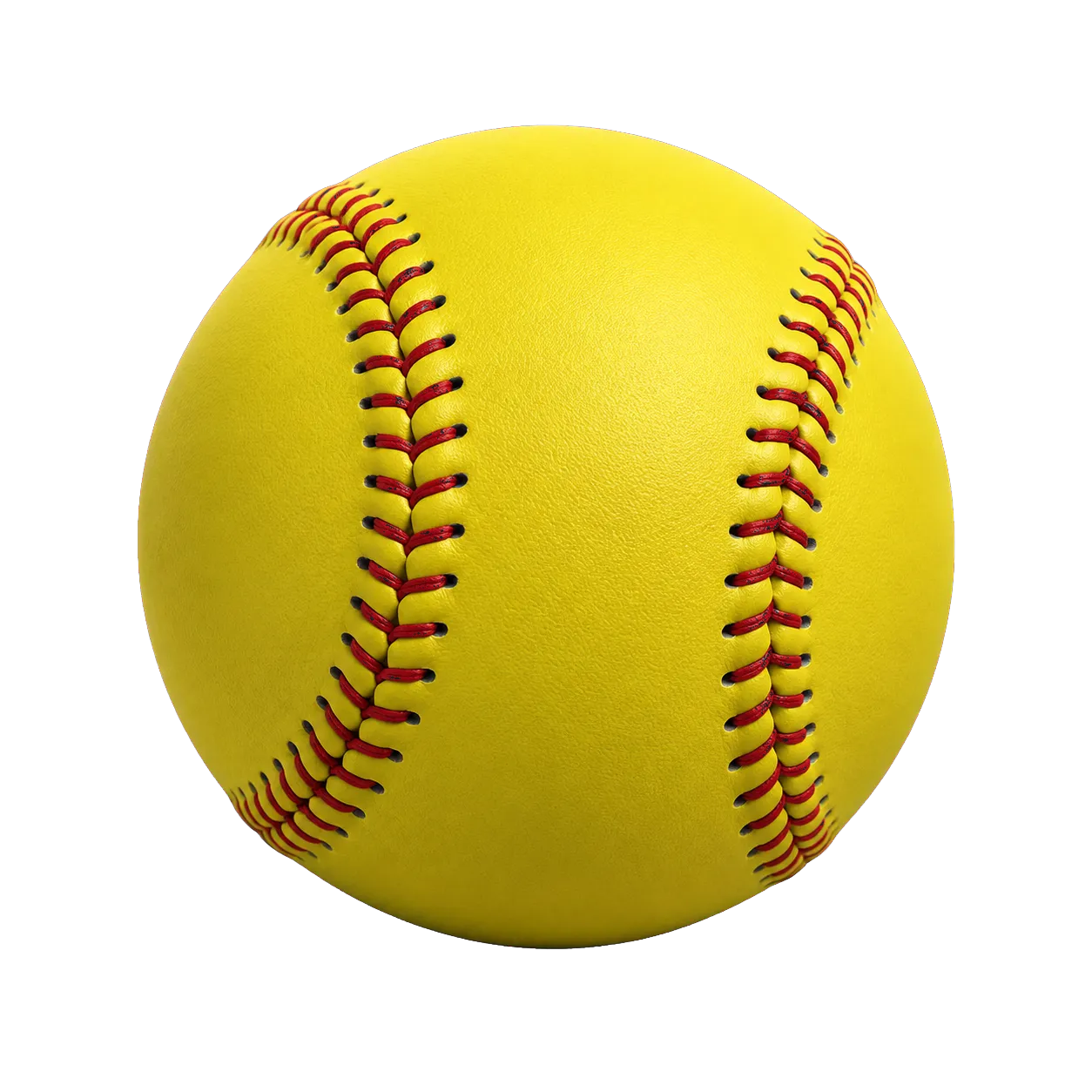 3D-softbal die langs de drie onderdelen van het sportprofiel beweegt