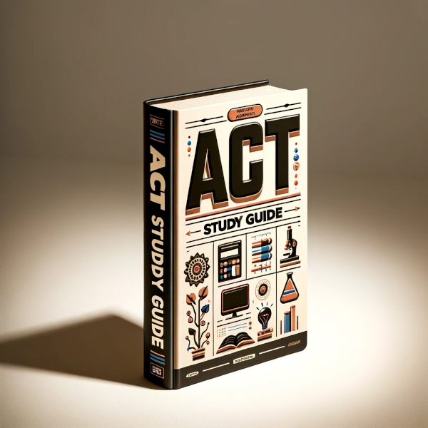 Omslag van de ACT Studiegids gemaakt door Sportbeurs Amerika, met titel en logo